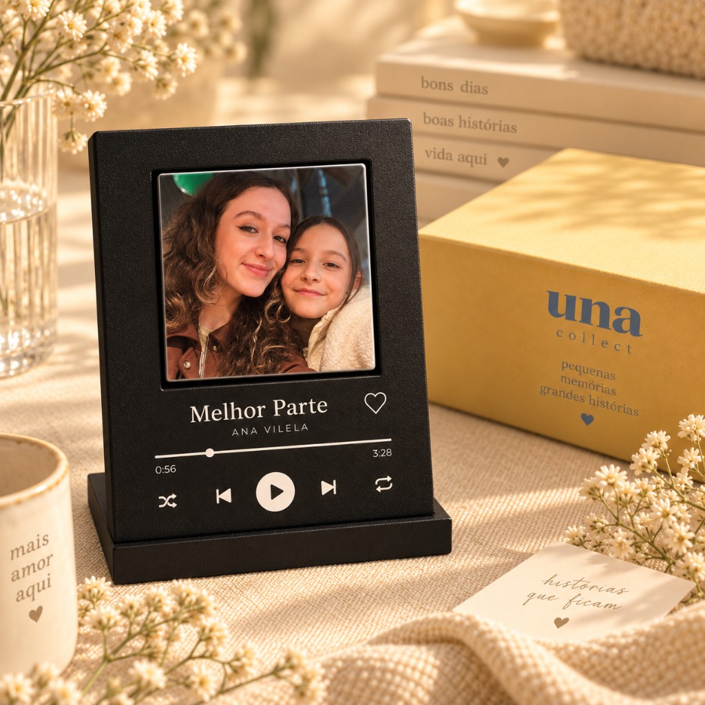 Placa de música personalizada com fotografia
